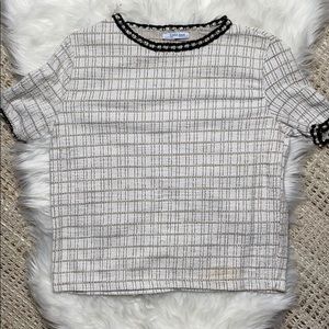 Zara knitted top with pearl detailing